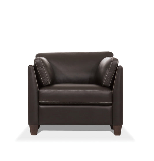 Matias Chocolate Leather Chair ACME East