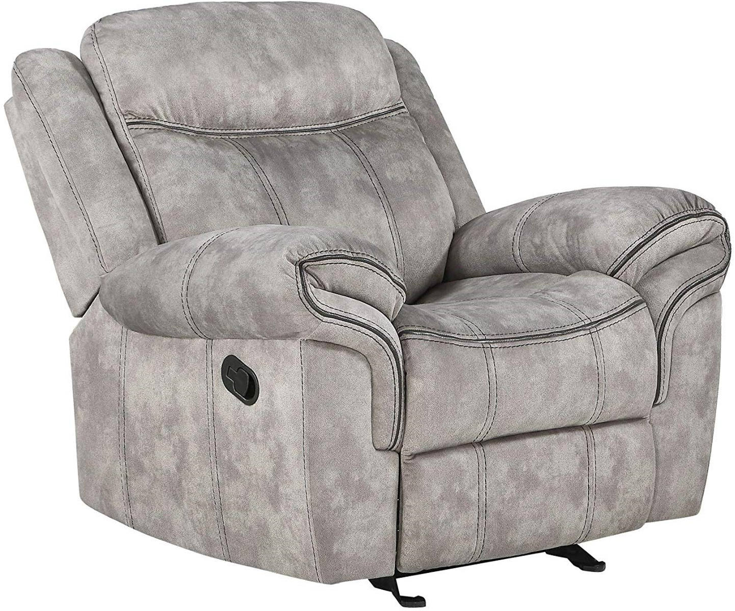 Acme Furniture Zubaida Motion Glider Recliner in 2-Tone Gray Velvet 55027 ACME East