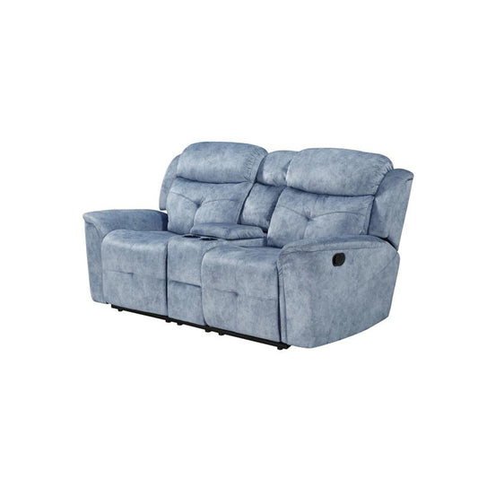 Acme Furniture Mariana Motion Loveseat in Silver Blue 55036 ACME East