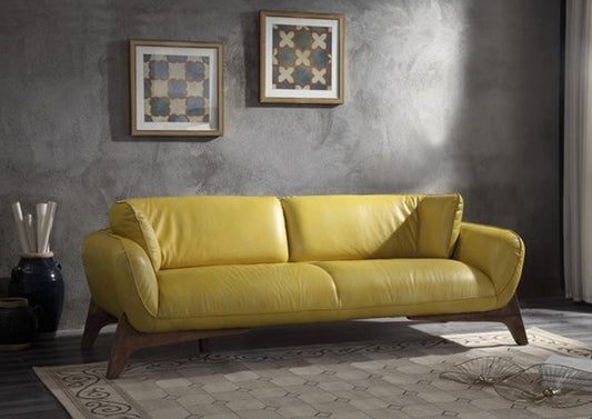 Acme Pesach Sofa in Mustard 55075 ACME East