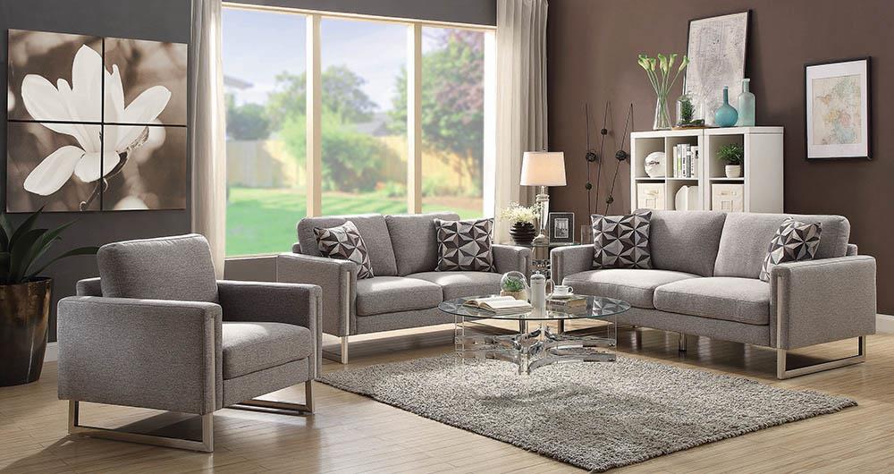 Stellan Contemporary Grey Loveseat Coaster Z2 Premium