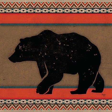 Out West Bear By Mollie B. - Red Classy Art