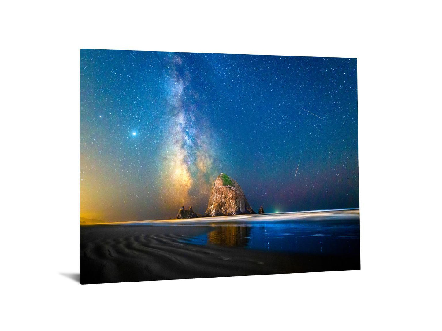 Tempered Glass With Foil - Starry Sea Stack - Blue Classy Art