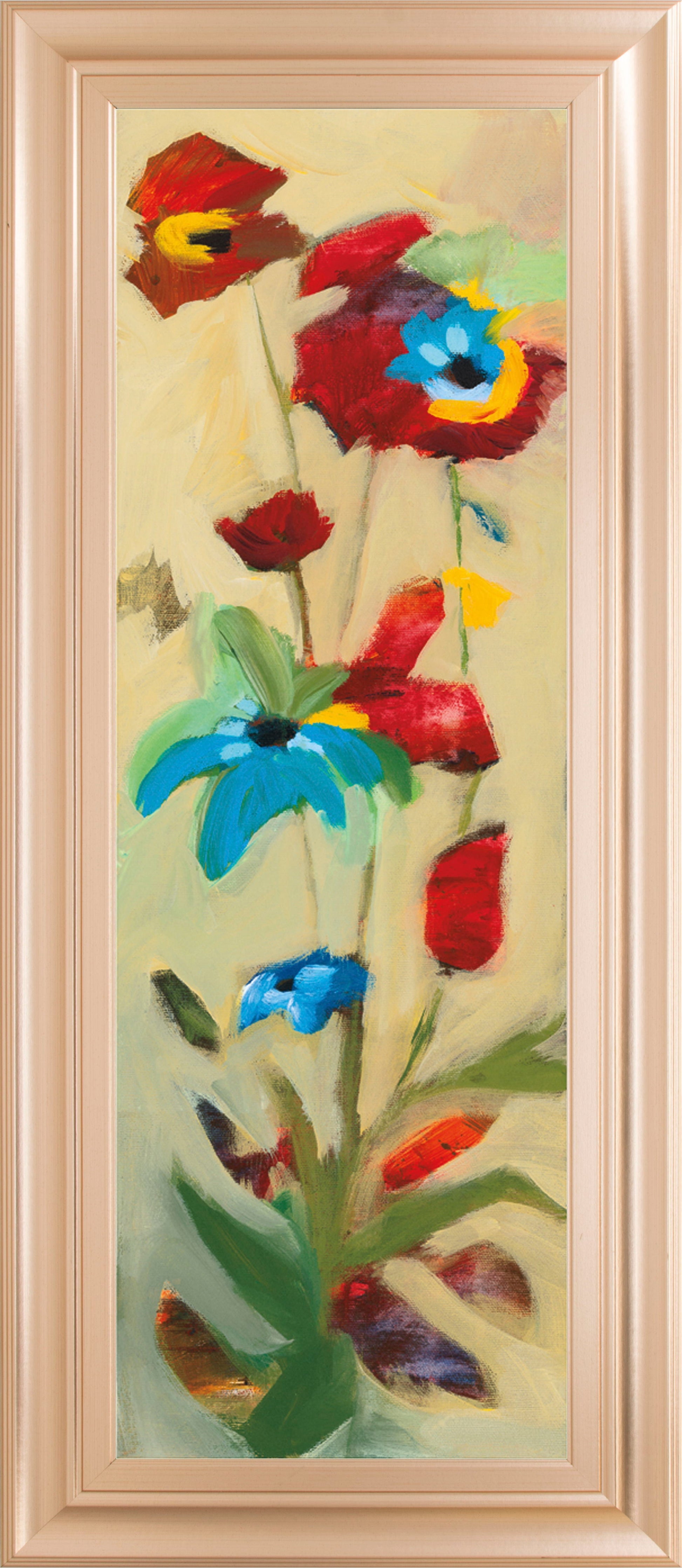 Wildflower Il By Jennifer Zybala - Framed Print Wall Art - Red Classy Art