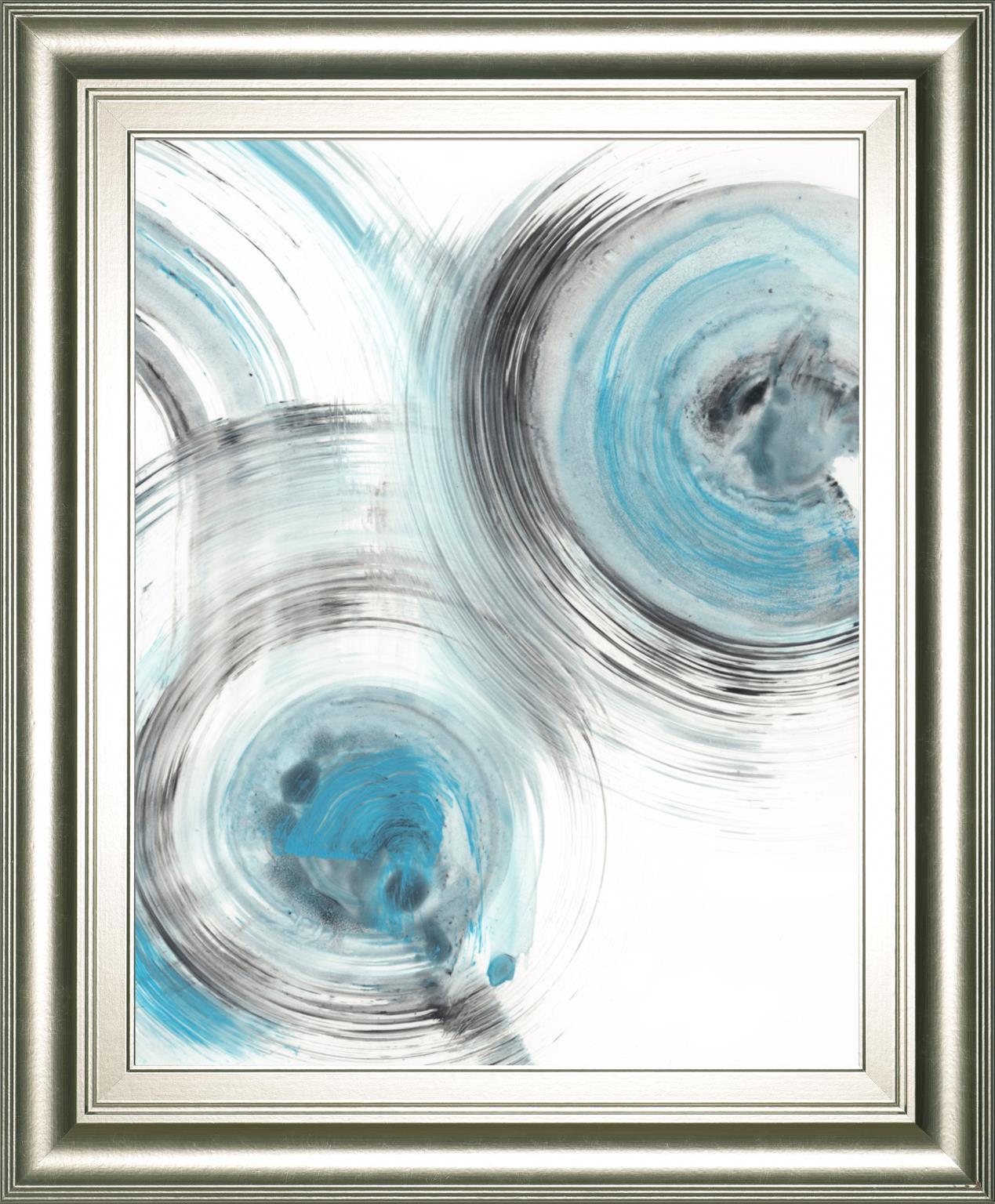 22x26 Ripple Effect VI By Ethan Harper - Light Blue Classy Art