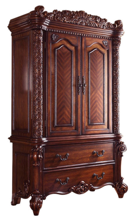 Acme Vendome Traditional TV Armoire in Cherry 22007 ACME East