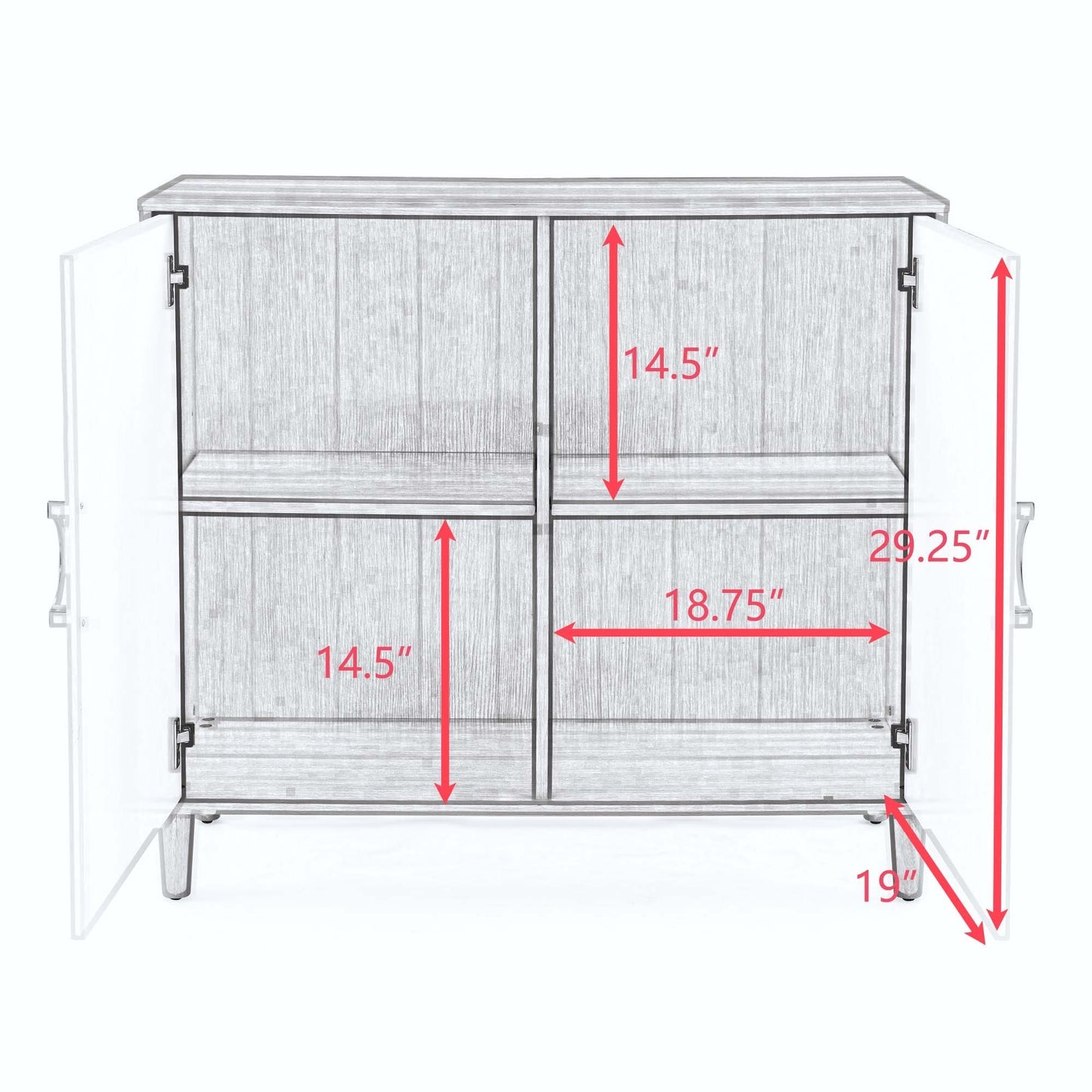 Most comfortable storage cabinet with doors and shelves, modern MDF feature cabinet with adjustable shelves, freestanding sideboard buffet cabinet for kitchen dining room living room hallway, House to Home Furnishings LLC