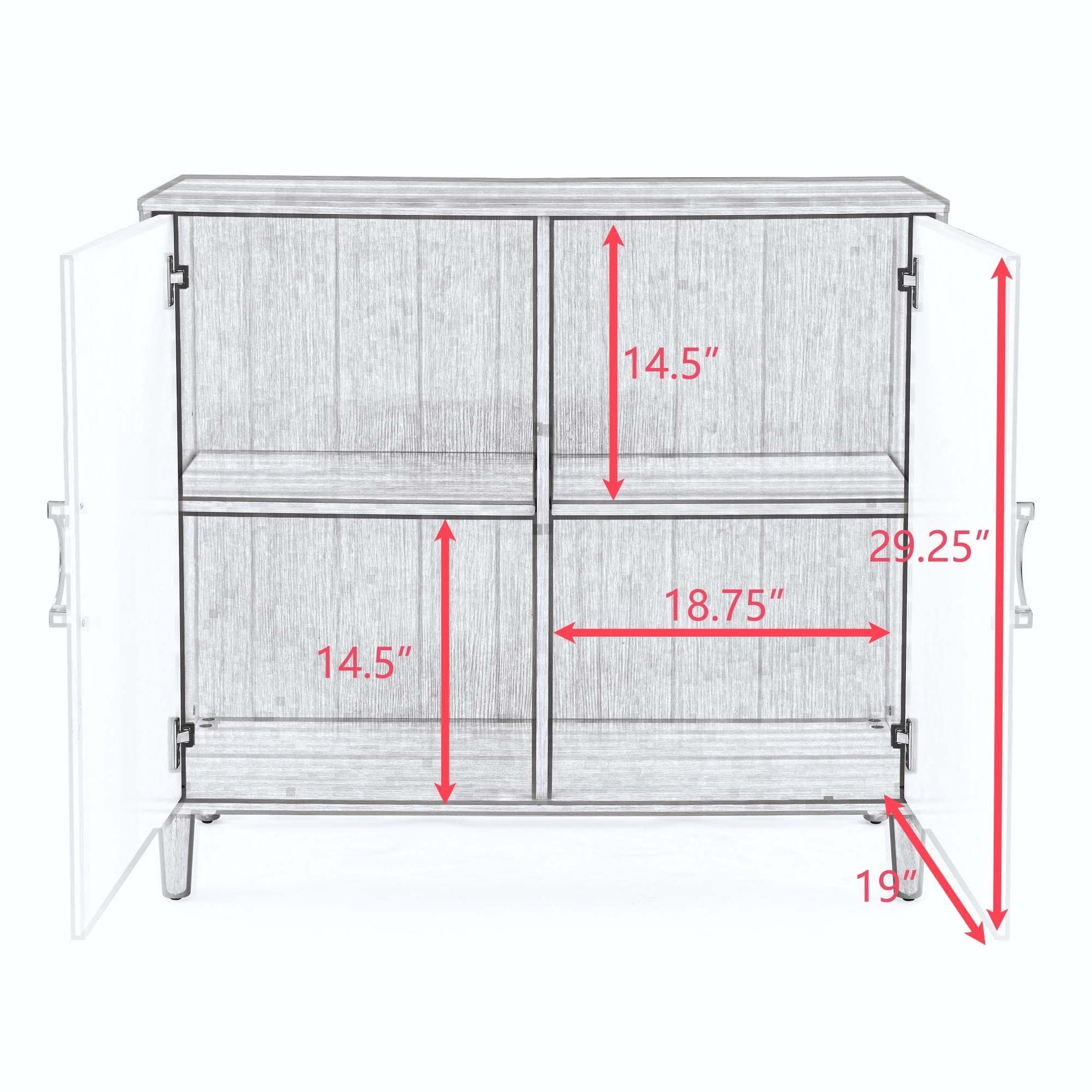 Most comfortable storage cabinet with doors and shelves, modern MDF feature cabinet with adjustable shelves, freestanding sideboard buffet cabinet for kitchen dining room living room hallway, House to Home Furnishings LLC