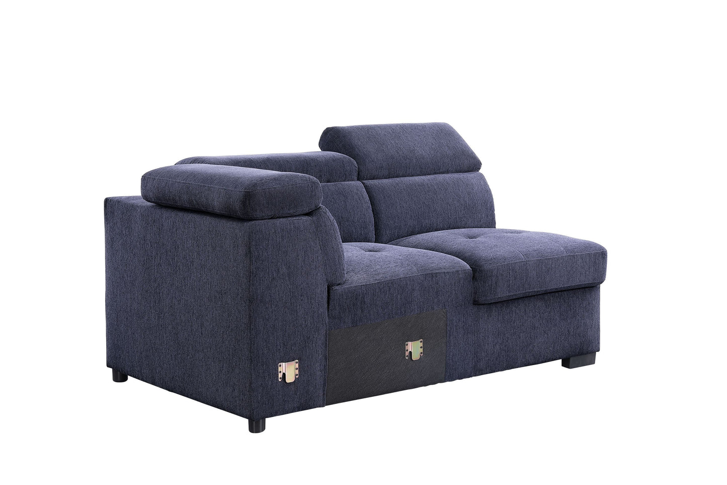 ACME Nekoda Storage Sleeper Sectional Sofa and Ottoman, Navy Blue Fabric 55520 ***(FREE SHIPPING)*** House to Home Furnishings LLC