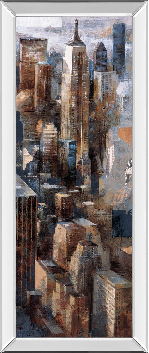 A View To Remember I By Marti Bofarull - Mirrored Frame Wall Art - Dark Brown Classy Art