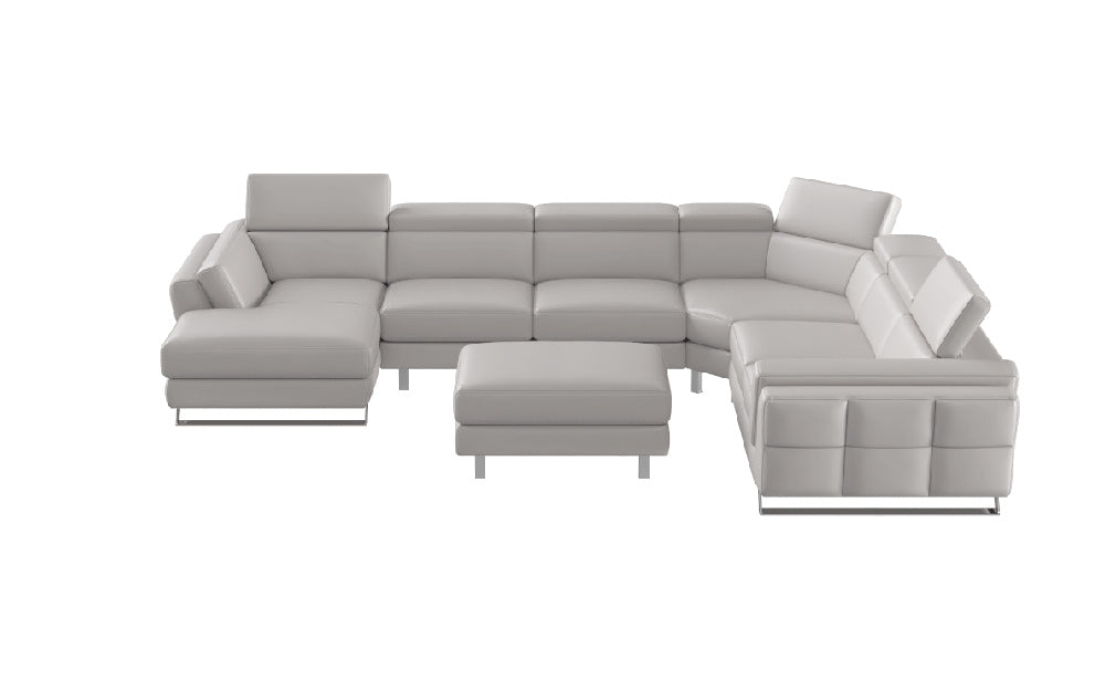 ESF Furniture - Sectional Left in Light Grey - 582-Sectional Left ESF Furniture