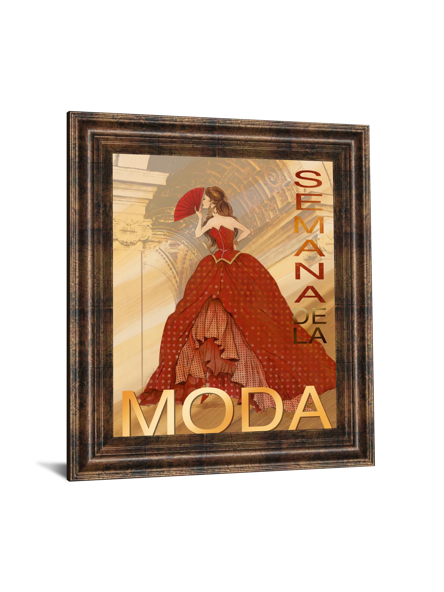 Semana De La Moda By Tava Studio - Framed Print Wall Art - Red Classy Art