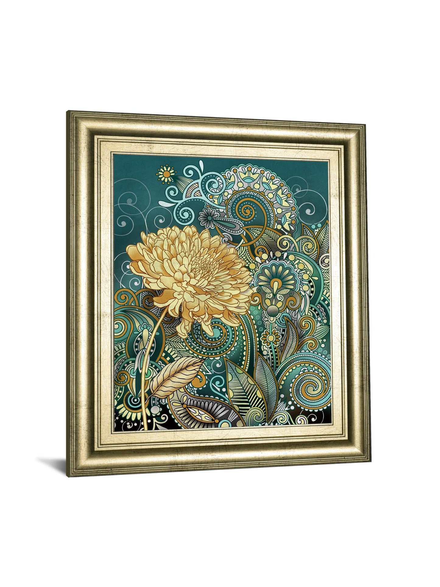 Inspired Blooms 1 By Conrad Knutsen - Framed Print Wall Art - Green Classy Art