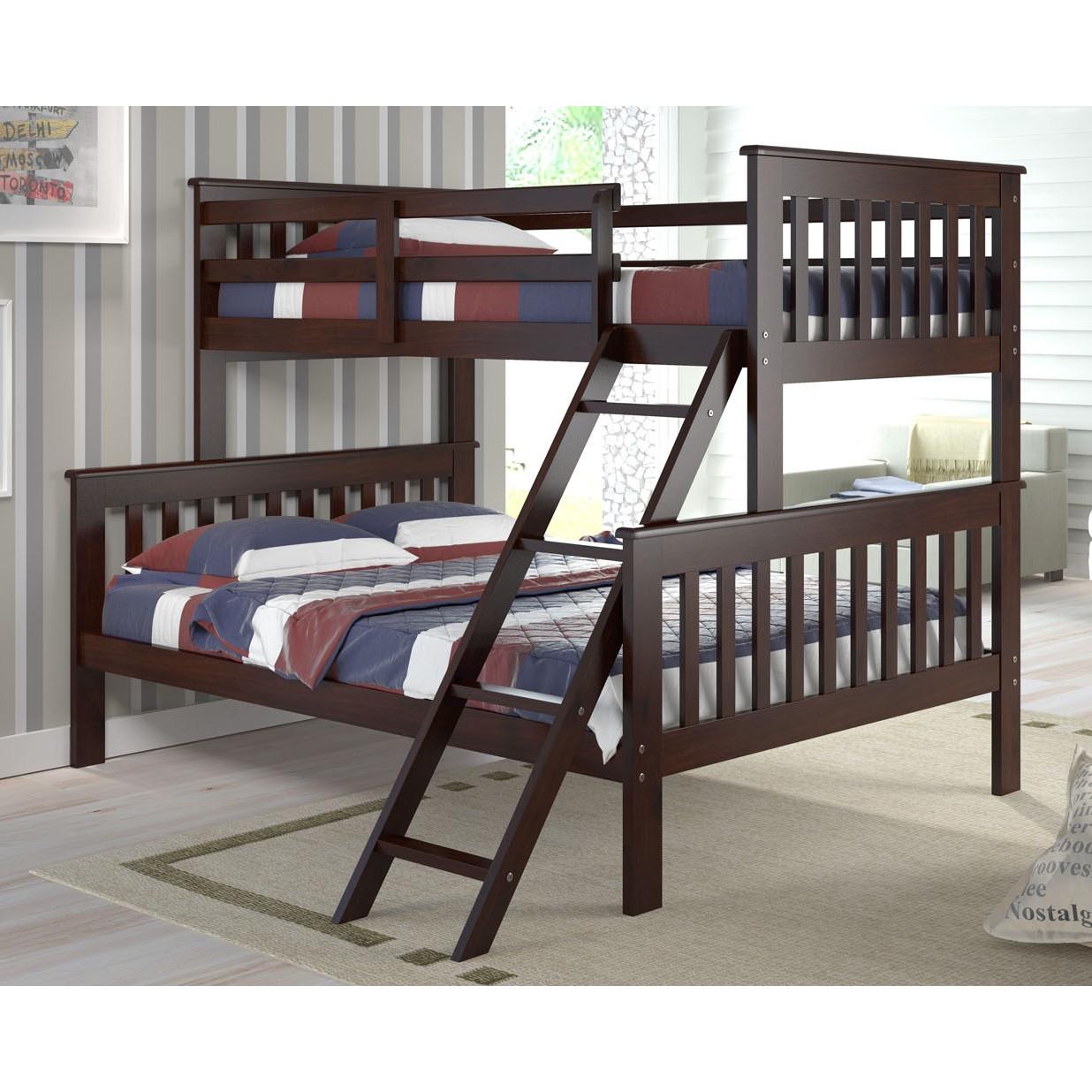 Donco Trading Company Kids Beds Bunk Bed 122-2-TFCP Donco Trading Company