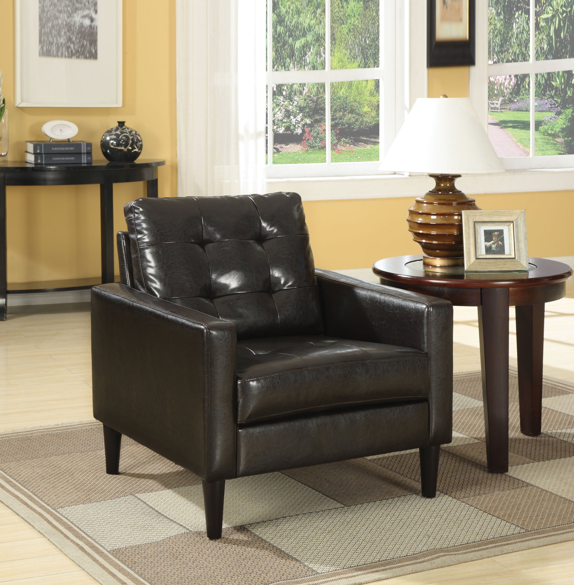 Balin Espresso PU Accent Chair ACME East