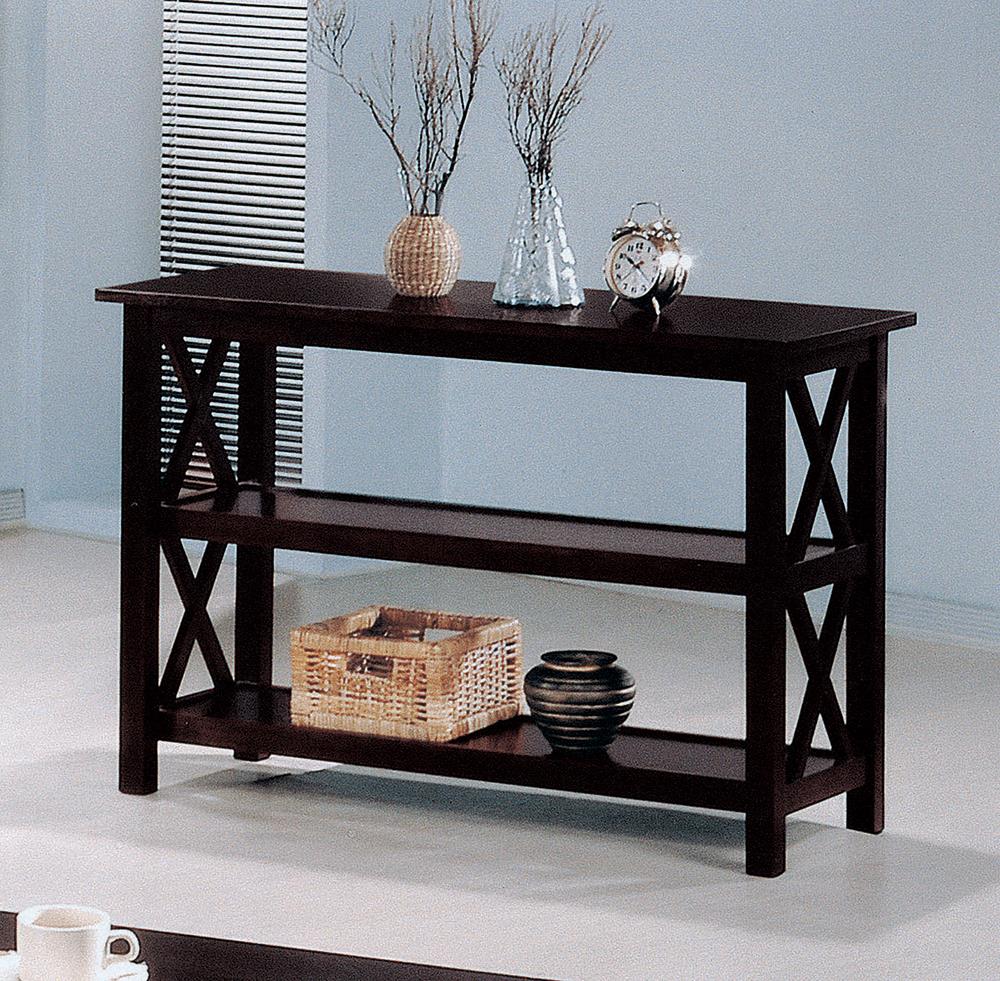 Merlot Double Shelf Sofa Table Coaster Z2 Premium