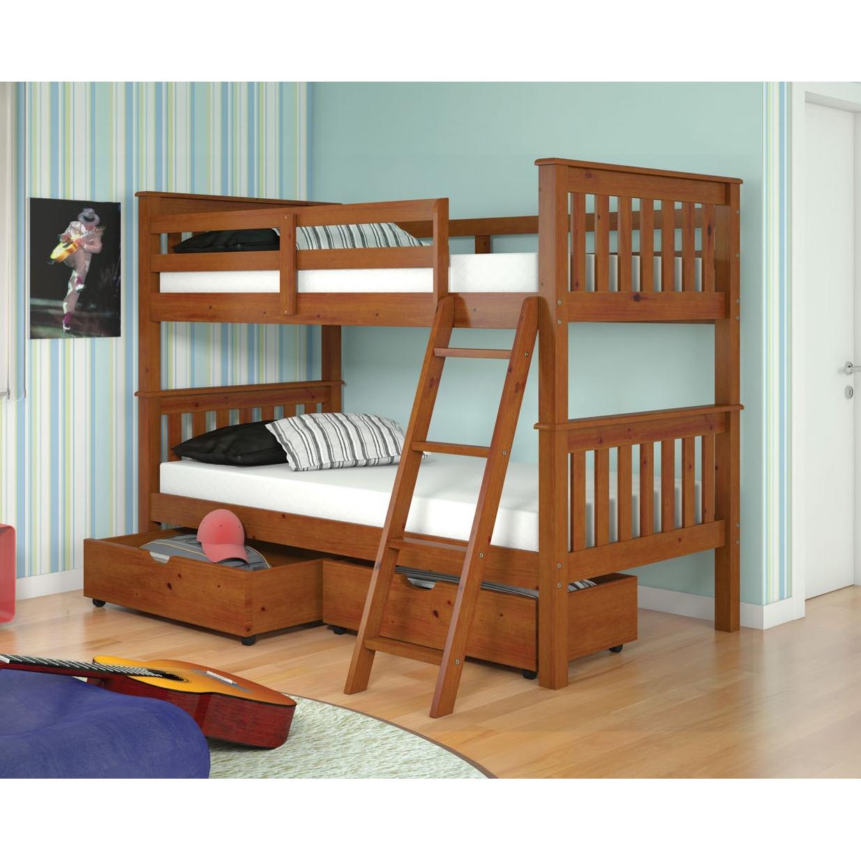 Donco Trading Company Kids Beds Bunk Bed 120-1A-TTE/120-1B-TTE/505E Donco Trading Company