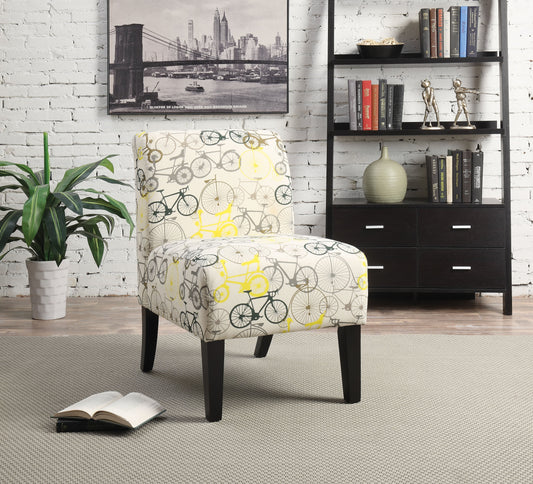 Ollano Pattern Fabric (Bike) Accent Chair ACME East