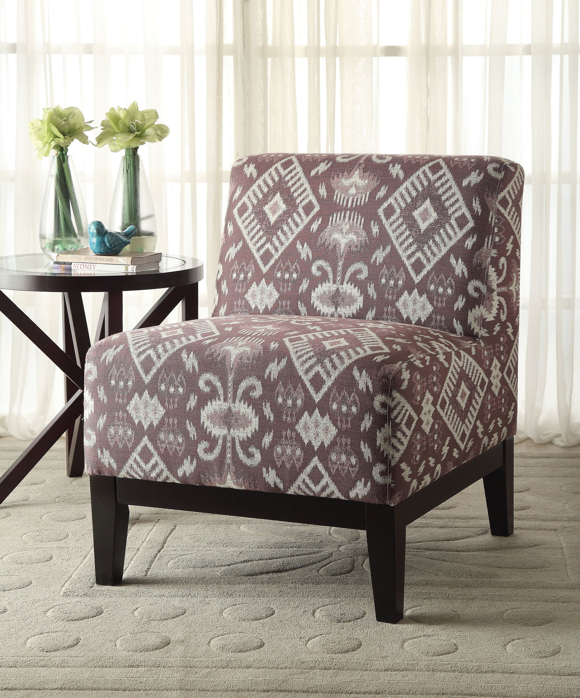 Hinte Pattern Fabric Accent Chair ACME East