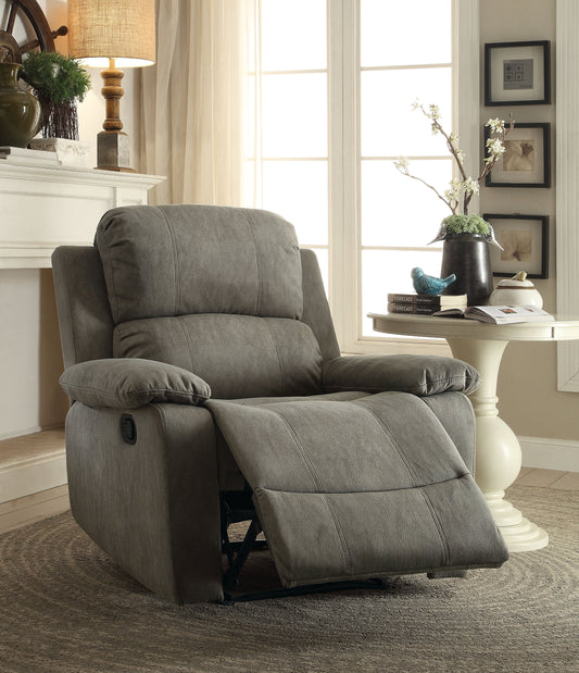 Bina Gray Polished Microfiber Recliner (Motion) ACME East