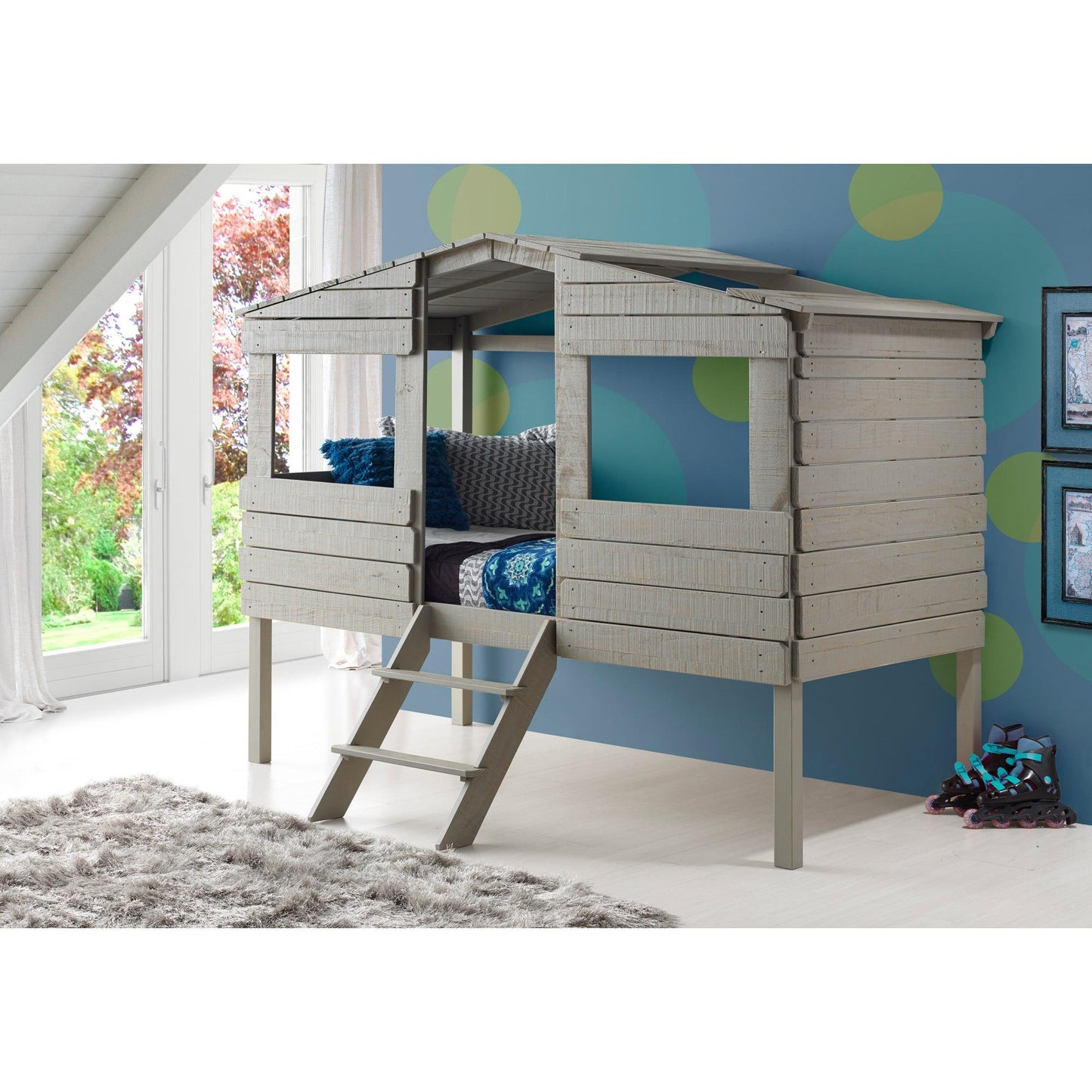 Donco Trading Company Kids Beds Loft Bed 1380-TLRG Donco Trading Company