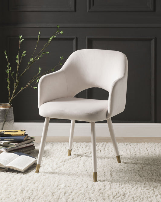 Applewood Cream Velvet & Gold Accent Chair ACME East