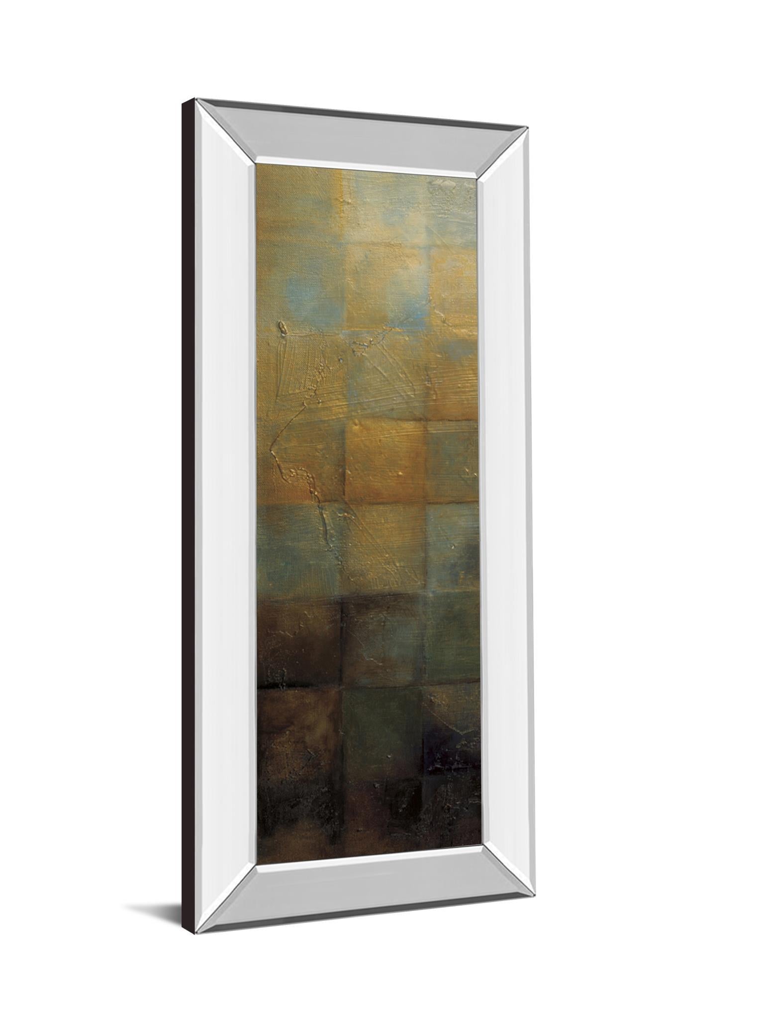 Modra I By Pasion - Mirror Framed Print Wall Art - Yellow Classy Art