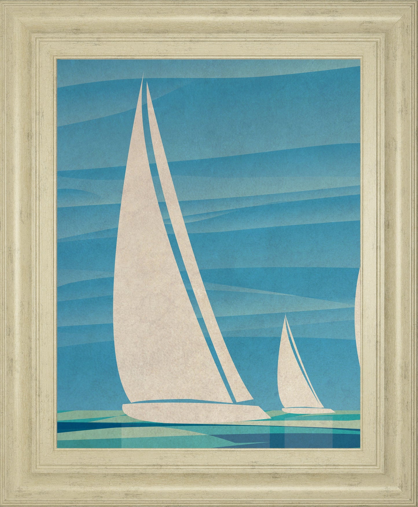 Water Journey I By Dan Meneely - Framed Print Wall Art - Blue Classy Art