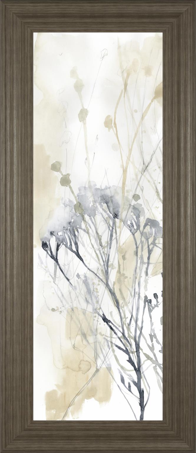 18x42 Wildflower Line Contour I By Jennifer Goldberger - Beige Classy Art