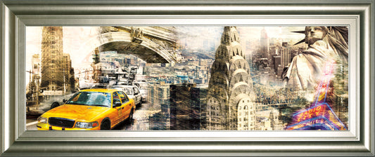 Downtown New York By Sola B - Beige Classy Art