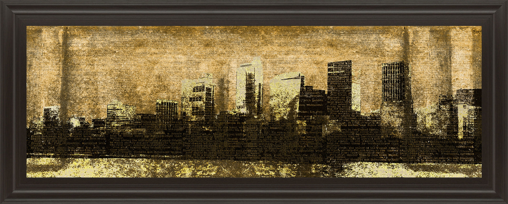 Defined City I By Sd Graphic Studio - Framed Print Wall Art - Black Classy Art