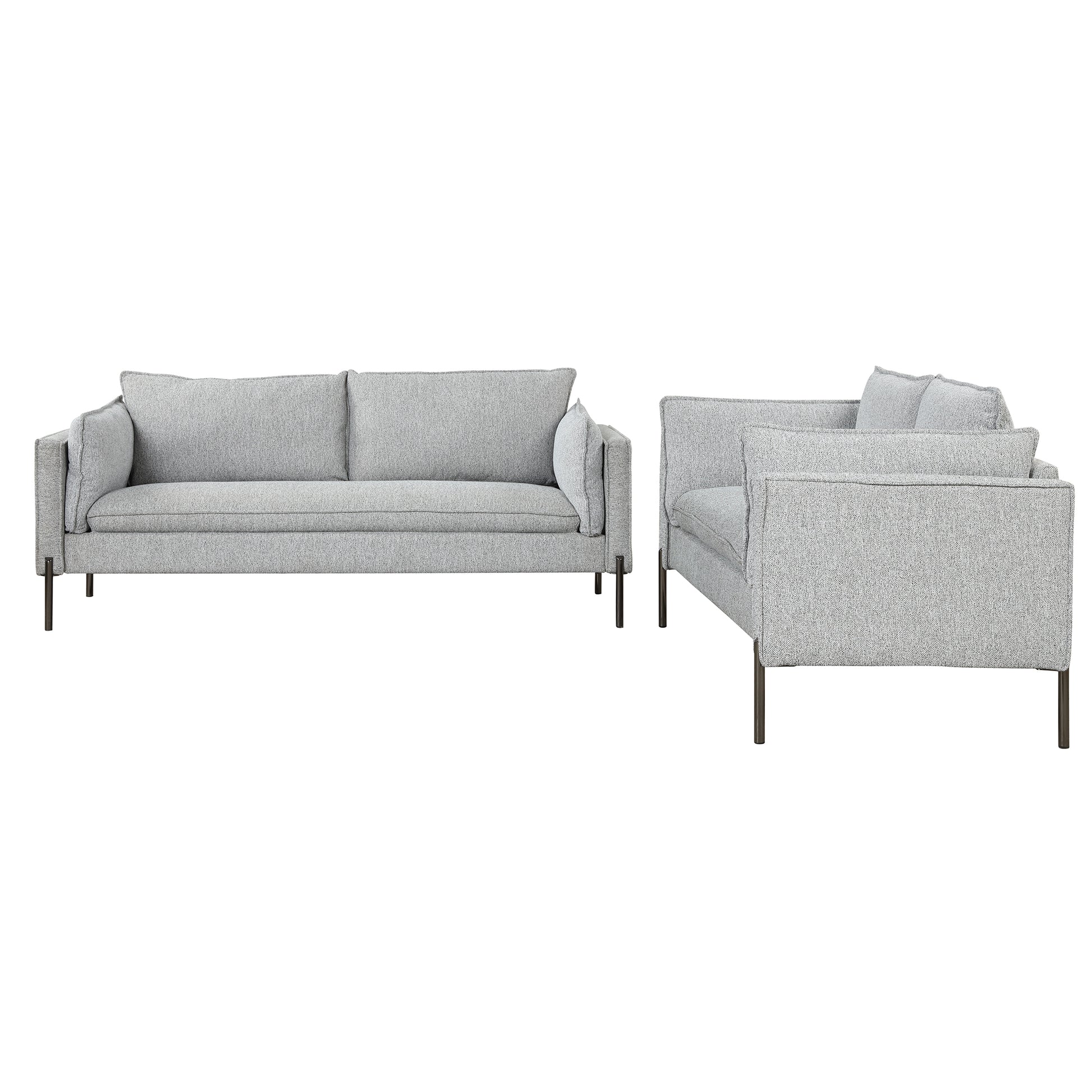 2 Piece Sofa Sets Modern Linen Fabric Upholstered  Loveseat and 3 Seat Couch Set Furniture for Different Spaces,Living Room,Apartment(2+3 seat) House to Home Furnishings LLC