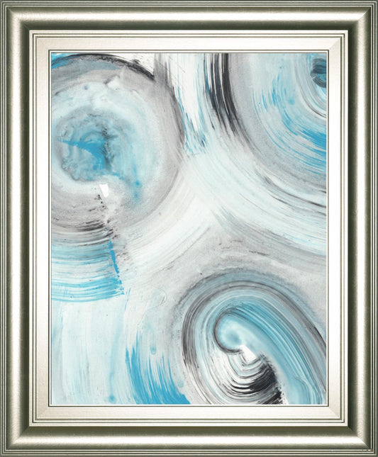 22x26 Ripple Effect V By Ethan Harper - Light Blue Classy Art