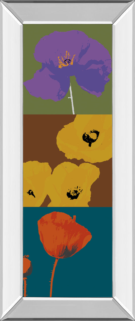 18x42 Pop Poppies By Li-Legger - Blue Classy Art