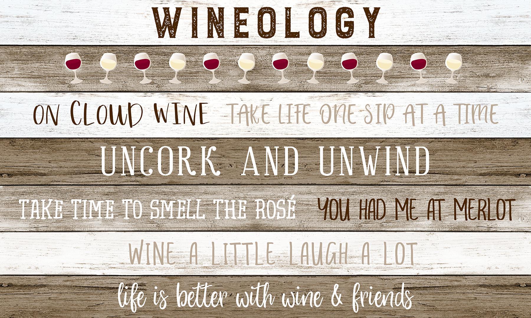 Small - Wineology By Natalie Carpentieri - Light Brown Classy Art