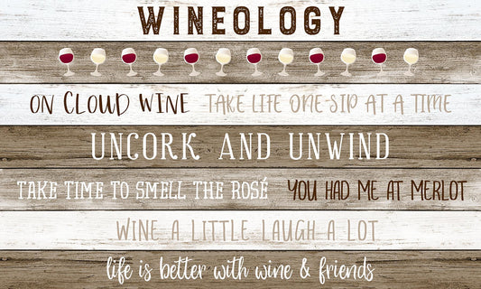 Small - Wineology By Natalie Carpentieri - Light Brown Classy Art