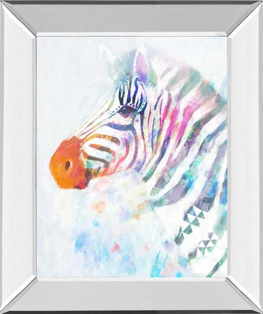 Fluorescent Zebra I By Victoria Borges - Orange Classy Art