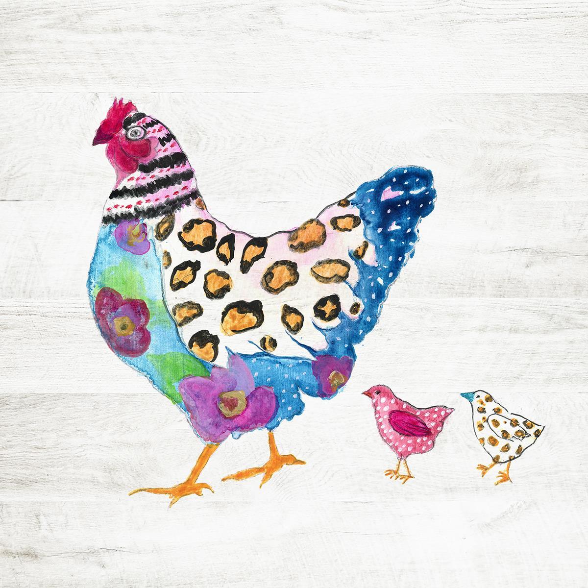 Funky Chicken By Tava Studios - Light Blue Classy Art