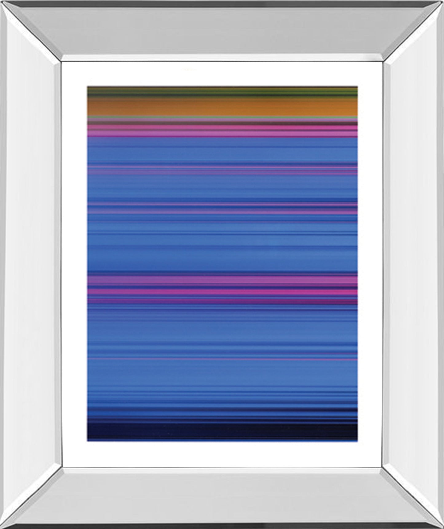 Abstract Blues By Mark Baker - Mirror Framed Print Wall Art - Blue Classy Art