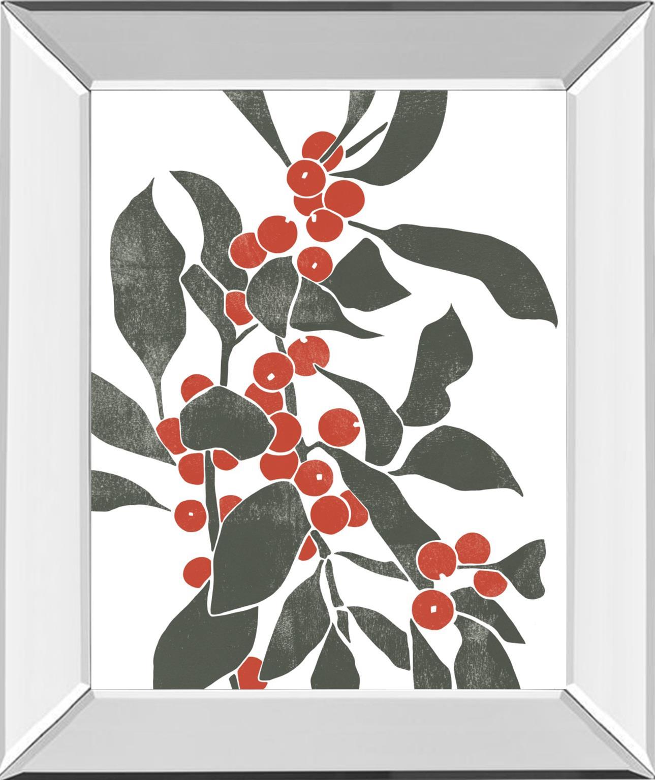 Colorblock Berry Branch IV By Emma Scarvey - Red Classy Art