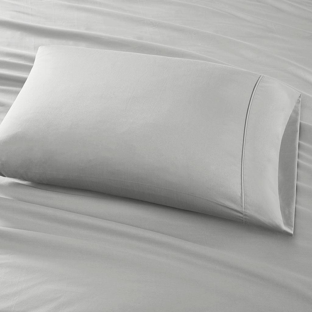 600 Thread Count Cal King Sheet Set Light Gray Olliix.com