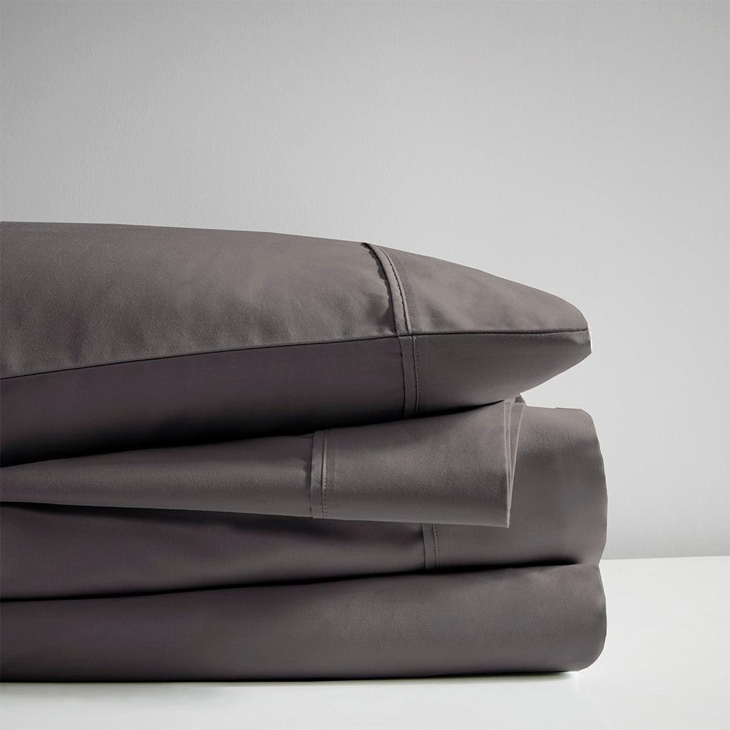 600 Thread Count California King Sheet Set Charcoal Olliix.com