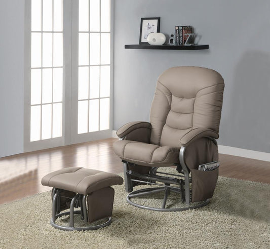 G600228 Casual Faux Leather Glider Recliner Coaster Z2 Premium