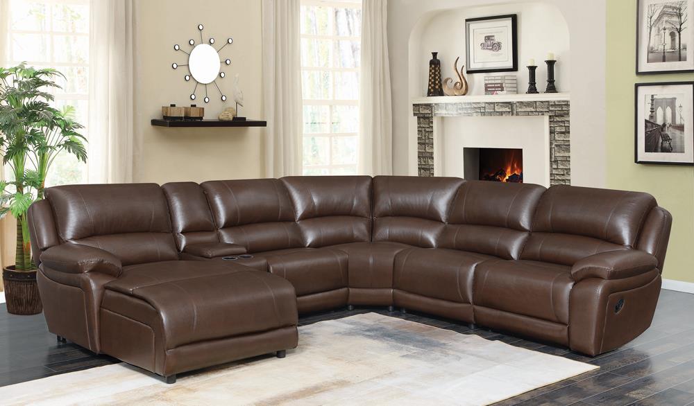 Mackenzie Casual Chestnut Motion Sectional Coaster Z2 Premium