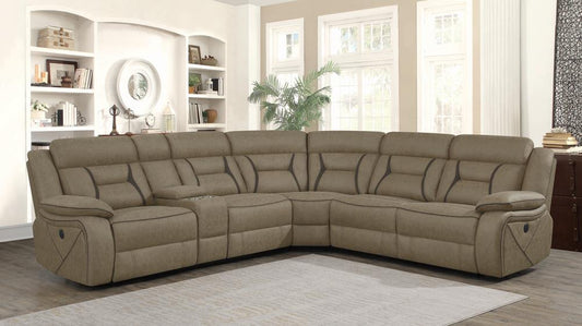 Camargue Casual Tan Motion Sectional Coaster Z2 Premium