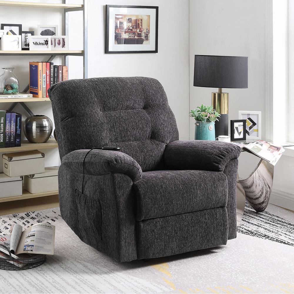 G601015 Casual Dark Grey Power Lift Recliner Coaster Z2 Premium