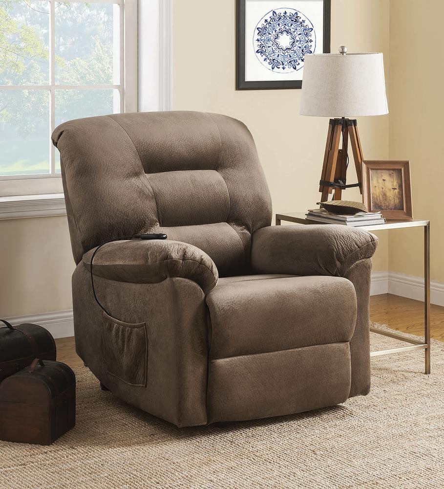 G601025 Casual Brown Sugar Power Lift Recliner Coaster Z2 Premium