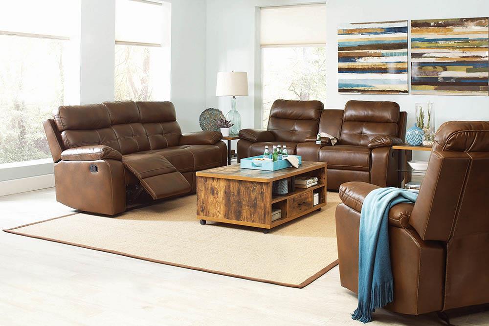 Damiano Transitional Brown Motion Sofa Coaster Z2 Premium