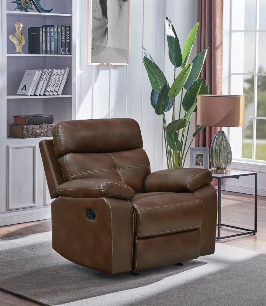 Damiano Brown Faux Leather Recliner Coaster Z2 Premium