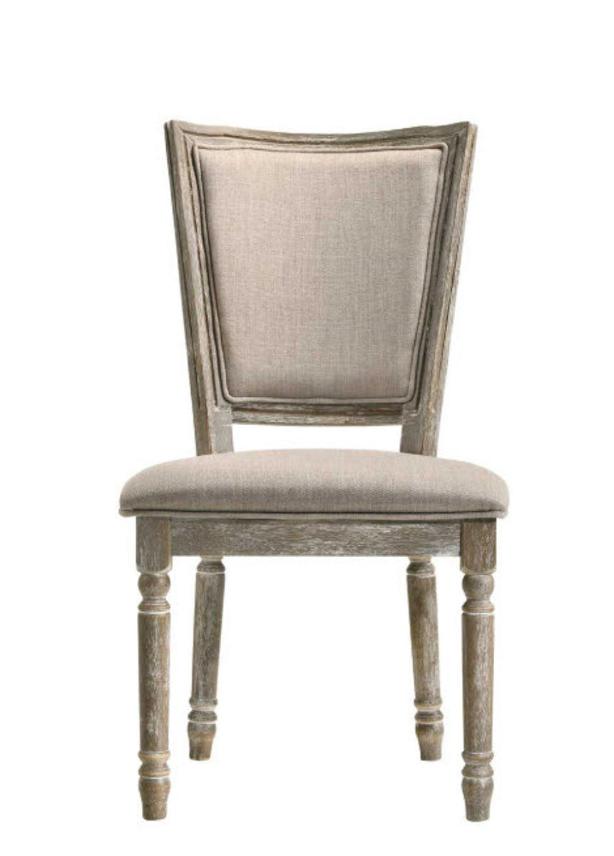 Acme Furniture Gabrian Side Chair (Set of 2) in Reclaimed Gray 60172 ACME East